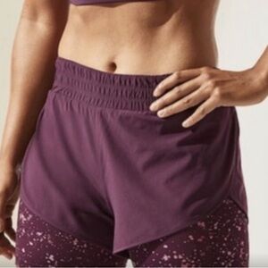 Athleta Plum Purple HIIT It 2-in-1 Athletic Short